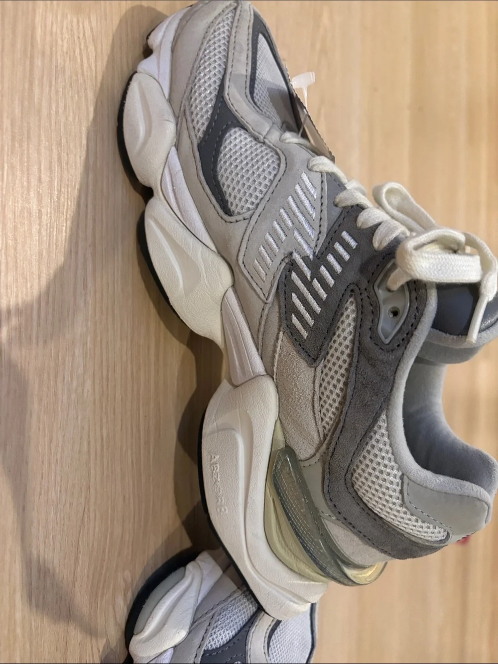 New Balance Neutral-Tone Chunky Sneakers in Beige, Gray & Cream